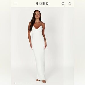 Meshki twist dress white size medium